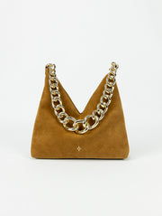 Cher Bag | Cognac Suede Mini