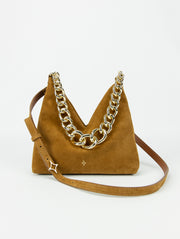 Cher Bag | Cognac Suede Mini