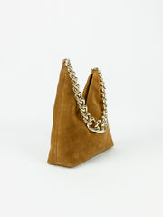 Cher Bag | Cognac Suede Mini