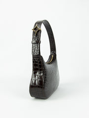 <transcy>Bolso Bianca | Croco Marrón Oscuro</transcy>